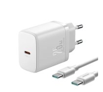 Joyroom JR-TCF11 fast charger with a power of up to 25W + USB-C | USB-C cable 1m - white