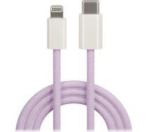 Maxlife MXUC-06 cable USB-C - Lightning 1,0 m 20W purple nylon
