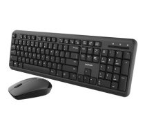CANYON SET-W20, Wireless combo set,Wireless keyboard with Silent switches,104 keys, UK&US 2 in 1 layout,optical 3D Wireless mice 100DPI black
