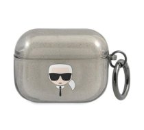 Karl Lagerfeld case for AirPods Pro KLAPUKHGK black Glitter Karl`s Head