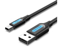 Vention USB 2.0 A Male to Mini-B Male Cable 1M Black PVC Type