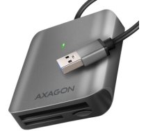 Axagon Aluminum high-speed USB-A 3.2 Gen 1 memory card reader. 3 slots, UHS-II.