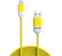 PANTONE MFi cable USB - Lightning 1,5m 2,4A PT-LCS001-5 Yellow 102C