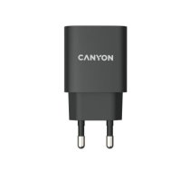 Canyon, PD 20W Input: 100V-240V, Output: 1 port charge: USB-C:PD 20W (5V3A/9V2.22A/12V1.67A) , Eu plug, Over- Voltage , over-heated, over-current and short circuit protection Compliant with     CE RoHs,ERP. Size: 80*42.3*30mm, 55g, Black