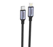 Cable USB-C to Lightning Foneng X95 Metal Head Braided PD 20W 1.2m (gray)