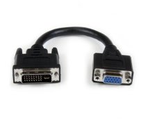 StarTech.com 8in DVI to VGA Cable Adapter - DVI-I Male to VGA Female