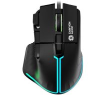 CANYON Fortnax GM-636, 9keys Gaming wired mouse,Sunplus 6662, DPI up to 20000, Huano 5million switch, RGB lighting effects, 1.65M braided cable, ABS material. size: 113*83*45mm, weight: 102g, Black