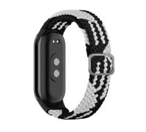 Beline pasek Mi Band 8 Textile czarno|biały black|white