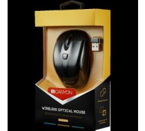 CANYON 2.4GHz wireless optical mouse with 6 buttons, DPI 800/1200/1600, Black, 92*55*35mm, 0.054kg