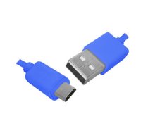 PS USB - microUSB kabelis, 1 m, zils.