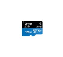 Lexar 128GB High-Performance 633x microSDXC UHS-I, up to 100MB/s read 45MB/s write C10 A1 V30 U3, Global