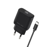 Ładowarka sieciowa 30W GaN USB-C + kabel USB-C, czarna