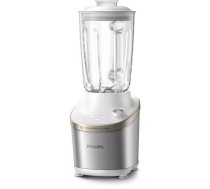 Philips Atlantic High Speed Blender HR3760/01 7000 Series Tabletop, 1500 W, Jar material Glass, Jar capacity 2 L, Ice crushing, Metal/White