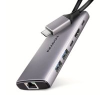 Axagon HMC-6G2L interface hub USB 3.2 Gen 1 (3.1 Gen 1) Type-C 10000 Mbit/s Aluminium