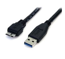 StarTech.com 0.5m (1.5ft) Black SuperSpeed USB 3.0 Cable A to Micro B - M/M