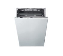 Whirlpool Dishwasher | WSIO 3T223 PCE X | Built-in | Width 45 cm | Number of place settings 10 | Number of programs 7 | Energy efficiency class E | Display | Inox