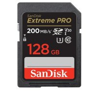 SANDISK Extreme PRO 128GB SDXC + 2 years RescuePRO Deluxe up to 200MB/s & 90MB/s Read/Write speeds, UHS-I, Class 10, U3, V30