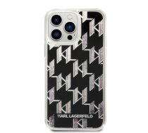 Karl Lagerfeld Monogram Liquid Glitter Case for iPhone 14 Pro Max Black