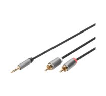Digitus Audio adapter cable, 3.5 mm stereo jack to RCA | DB-510330-010-S