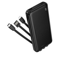 Borofone Power Bank 10000mAh BJ79 Clever - USB - with Type C and Lightning cables black