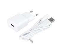 Maxlife MXTC-01 charger 1x USB 1A white + Lightning cable