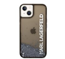 Karl Lagerfeld Translucent Liquid Glitter Case for iPhone 14 Plus Black