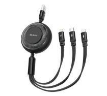 3in1 USB to USB-C | Lightning | Micro USB Cable, Mcdodo CA-3570, 1.2m (Black)