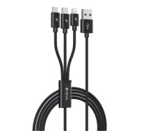 Devia cable Gracious 3in1 USB - Lightning + USB-C + microUSB 1,2 m 3A black