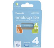 Panasonic rechargeable batteries ENELOOP Lite BK-4LCCE/4BE, 550 mAh 3000 (4xAAA)