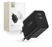 Tech-Protect C35W mains charger 2x USB-C PD 35W - black