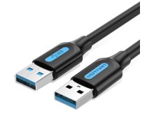 Vention USB 3.0 A Male to A Male Cable 2M Black PVC Type