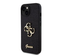 Guess PU Fixed Glitter 4G Metal Logo Case for iPhone 13 Black
