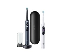 Oral-B Electric Toothbrush iO8 Series Duo Rechargeable, For adults, Number of brush heads included 2, Black Onyx/White, Number of teeth brushing modes 6