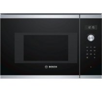 Bosch Microwave Oven BFL524MS0 20 L, Retractable, Rotary knob, round, Start button, Touch Control, 800 W, Black/ stainless steel, Built-in, Defrost function