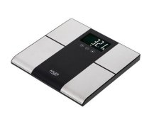Adler Bathroom scale with analyzer AD 8165 Maximum weight (capacity) 225 kg, Accuracy 100 g, Body Mass Index (BMI) measuring, Stainless steel/Black