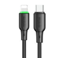 Cable USB-C do Lightning Mcdodo CA-4761 with LED light 1.2m (black)