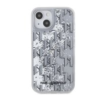 Karl Lagerfeld Liquid Glitter Monogram Gradient Case for iPhone 15 White