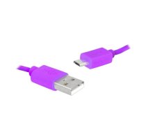 PS USB-micro USB kabelis 1,5 m, rozā, HQ.