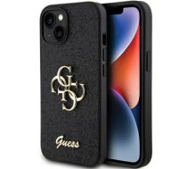 Guess GUHCP15SHG4SGK iPhone 15 6.1" czarny|black hardcase Glitter Script Big 4G