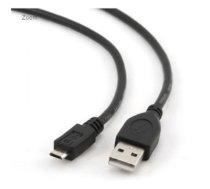 Cablexpert USB 2.0, 0.5 m USB A, Micro-USB B, 0.5 m, Black