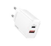 USAMS Ład. siec. 1xUSB-C+1xUSB T35 20W (only head) PD3.0 +QC3.0 Fast Charging biały|white CC121TC01 (US-CC121)