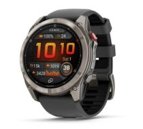 Garmin fēnix 8 Pro AMOLED Sapphire Watch, 51 mm, Titanium with Graphite/black silicone band