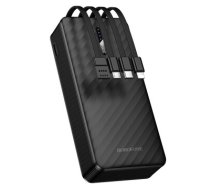 Borofone Power Bank 20000mAh BJ84A Smooth - USB - with USB, Type C, Lightning and Micro USB cables black