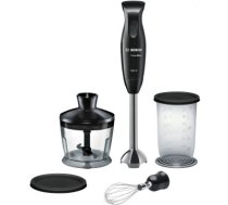 Bosch CleverMixx MSM2650B Black, Hand Blender, 600 W, Shaft material Stainless steel, Mini chopper, Material jar(s) Plastic