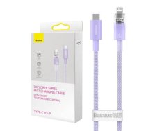 Fast Charging cable Baseus USB-C to Lightning Explorer Series 1m, 20W (purple)