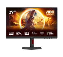 AOC Gaming | Q27G4SRU | 27 in | Fast IPS | QHD 2560 x 1440 at 320 Hz | 400 cd/m² | 2xHDMI, DisplayPort | Height, pivot (rotation), swivel, tilt
