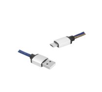 PS USB-microUSB kabelis, 1 m, džinsa.