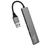 Cliptec Adapter HUB - USB to USB 3.1 + 2xUSB 2.0 + microSD - Slim Combo RZR545 grey