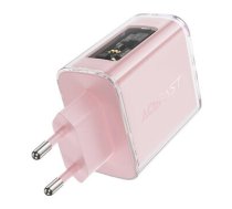 Wall charger Acefast A45, 2x USB-C, 1xUSB-A, 65W PD (pink)