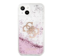 GUHCP13SLG4GPI Guess TPU Big 4G Liquid Glitter Pink Case for iPhone 13 Mini Transparent